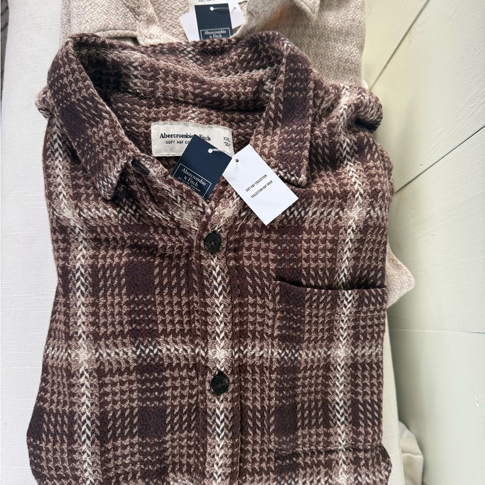 Abercrombie & Fitch Brown Plaid Button Down Shirt